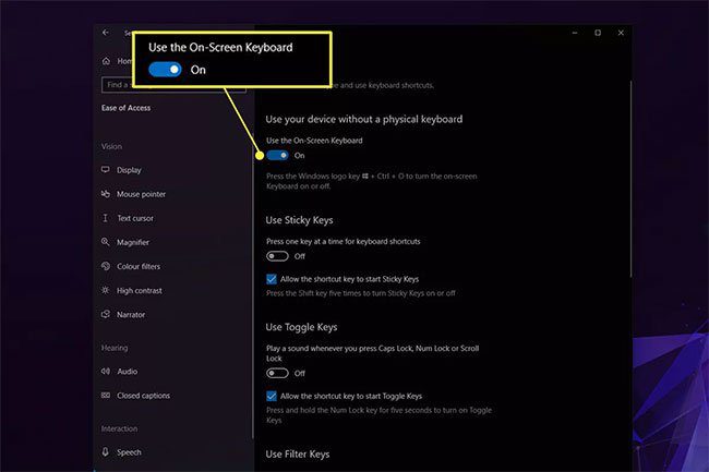 Cách vô hiệu hóa bàn phím ảo trên Windows 10