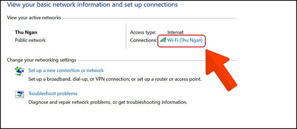 ước 3.1. Cách xem pass wifi Win 10 bằng “Open Network & Internet settings”