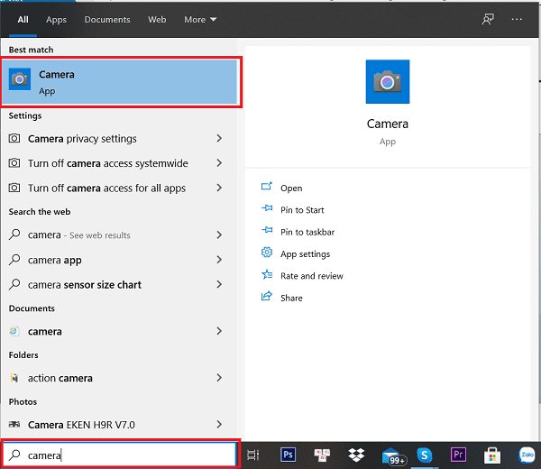Cách kiểm tra camera laptop trên Windows 10