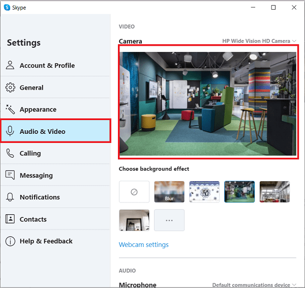 Bước 2. Cách kiểm tra camera máy tính trên Skype