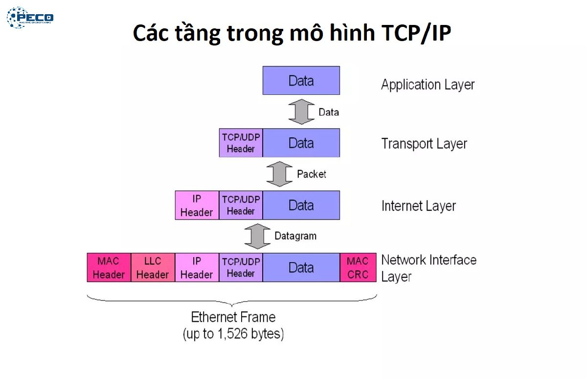 Các tầng trong mô hình TCP/IP Các tầng trong mô hình TCP/IP