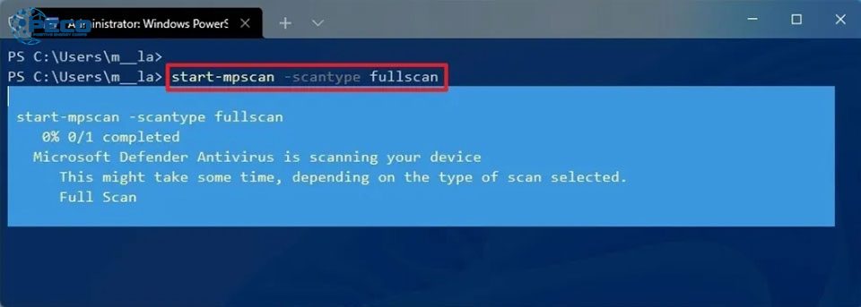 Diệt virus thông qua một câu lệnh trong PowerShell Diệt virus thông qua một câu lệnh trong PowerShell