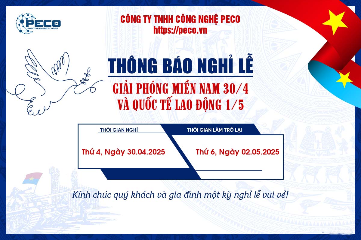 Thông báo nghỉ lễ 30-4 và 1-5